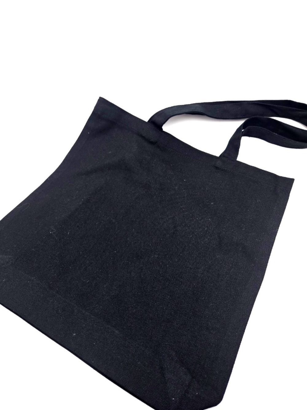 Tote Bag Graphic Canvas Id Rather Be Thrifting Black Carry Handle 13.5x13.5in - Picture 5 of 6